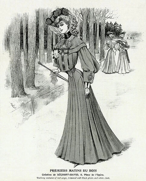 Edwardian woman wearing walking clothing 1904