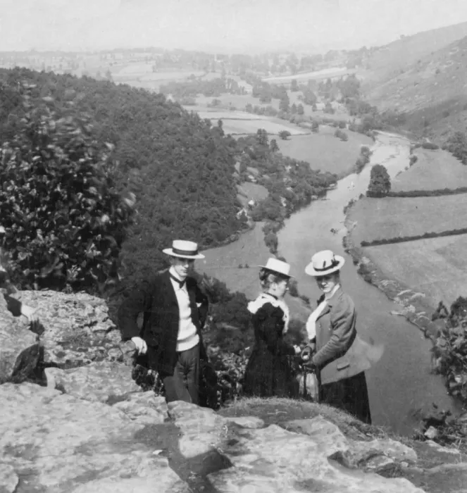 Framed Print : Three Edwardians in the countryside Framed Print : Three Edwardians in the countryside