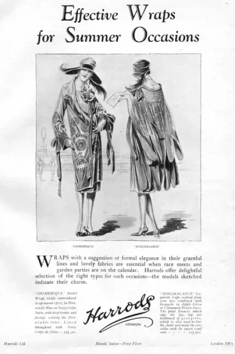 Framed Print : Effective wraps for summer occasions from Harrods, London, 1 Framed Print : Effective wraps for summer occasions from Harrods, London, 1