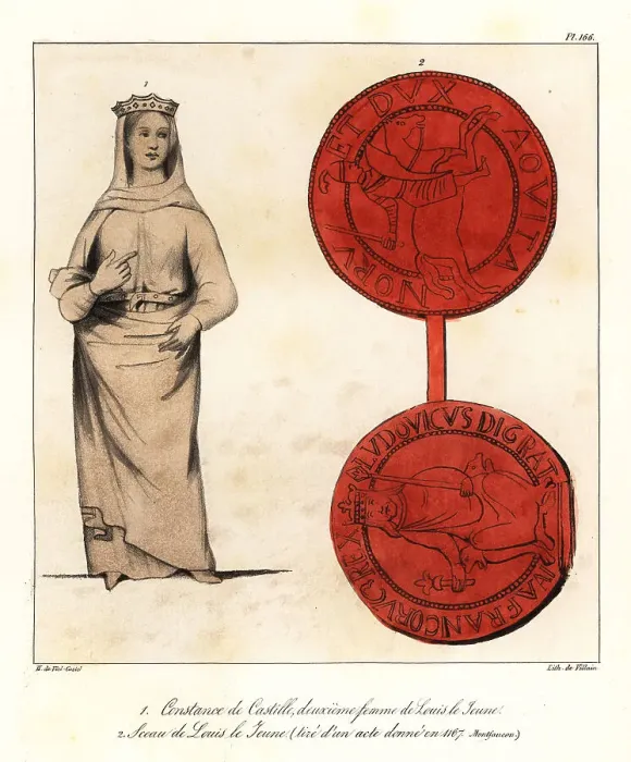 Framed Print : Effigy of Constance of Castile and seal of King Louis VII Framed Print : Effigy of Constance of Castile and seal of King Louis VII