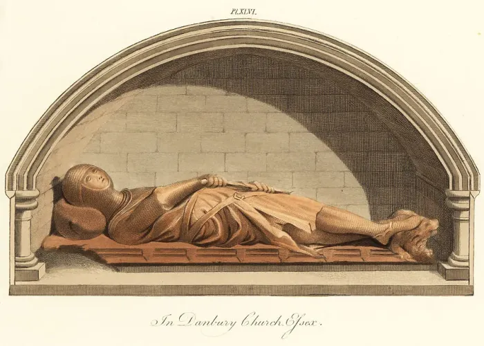 Framed Print : Effigy of a Norman knight, Danbury church, 13th century Framed Print : Effigy of a Norman knight, Danbury church, 13th century