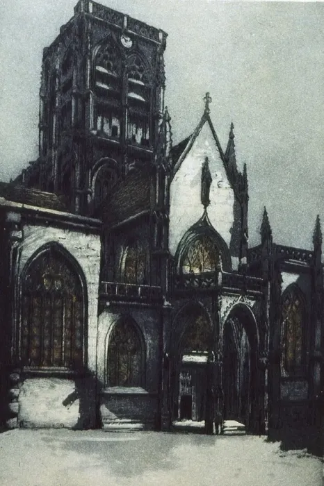Framed Print : Eglise St Vincent, Rouen, 1917 Framed Print : Eglise St Vincent, Rouen, 1917