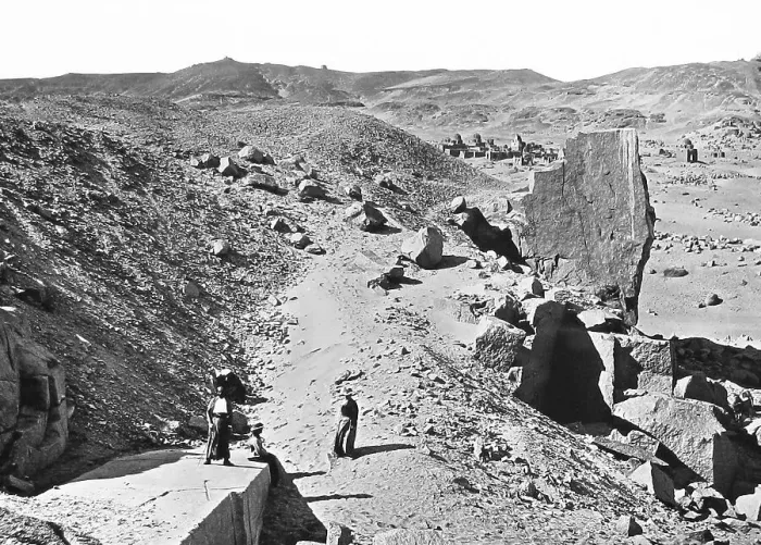 Framed Print : Egypt Aswan Quarries Victorian period Framed Print : Egypt Aswan Quarries Victorian period