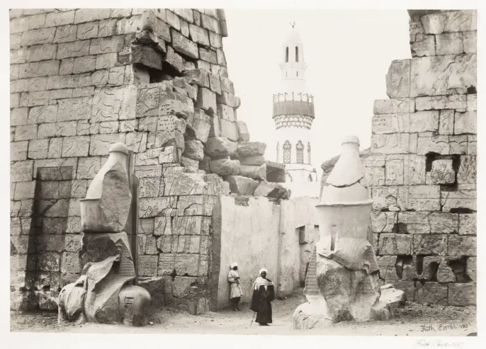 Framed Print : Egypt. c. 1857 - entrance to the Great Temple, Luxor Framed Print : Egypt. c. 1857 - entrance to the Great Temple, Luxor