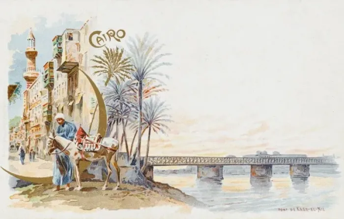 Framed Print : Egypt - Cairo - Kasr-el-Nil Bridge Framed Print : Egypt - Cairo - Kasr-el-Nil Bridge