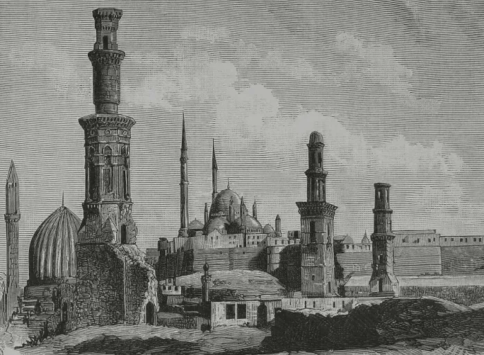 Framed Print : Egypt. Cairo. Tomb of the Caliphs. Engraving, 1882 Framed Print : Egypt. Cairo. Tomb of the Caliphs. Engraving, 1882