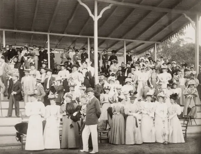 Framed Print : Egypt, crowd of Europeans on grandstand at Cairo races, Egypt Framed Print : Egypt, crowd of Europeans on grandstand at Cairo races, Egypt