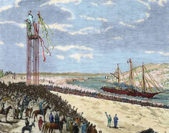 Framed Print : Egypt. Isthmus of Suez. Arrival of the Eagle to Ismai?lia Framed Print : Egypt. Isthmus of Suez. Arrival of the Eagle to Ismai?lia