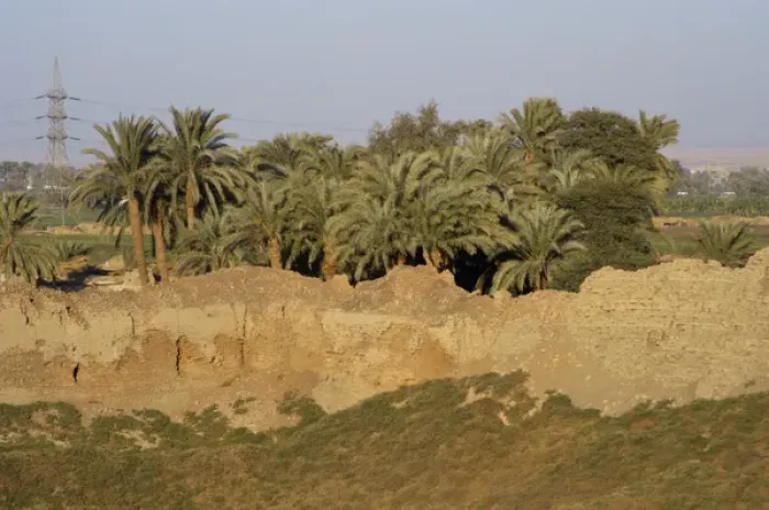 Framed Print : Egypt. Landscape outside Dendera Temple Framed Print : Egypt. Landscape outside Dendera Temple