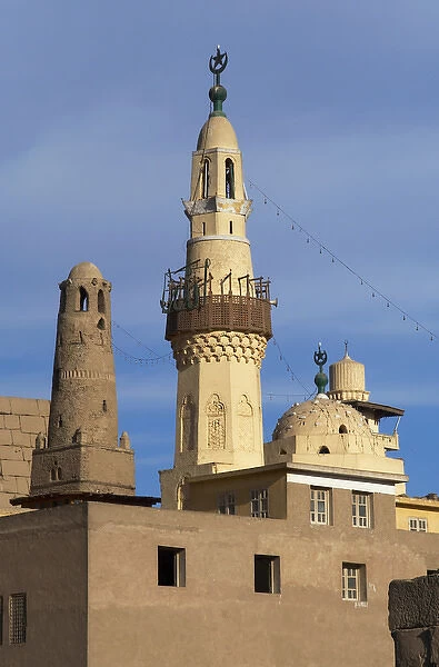 EGYPT. LUXOR. Partial view of the mosque of Abu El-Aggaq