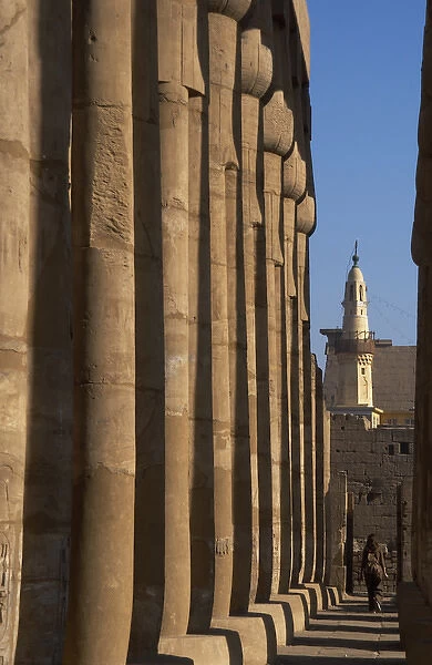 EGYPT. Luxor temple and the mosque of Abu El-Haggag