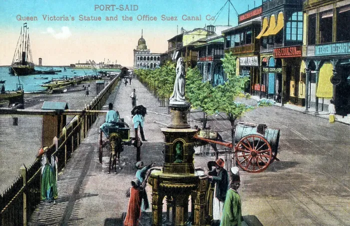 Framed Print : Egypt, Port Said - Queen Victoria's Statue Framed Print : Egypt, Port Said - Queen Victoria's Statue