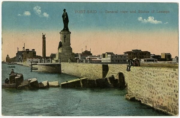 Egypt - Port Said - Statue of Ferdinand de Lesseps