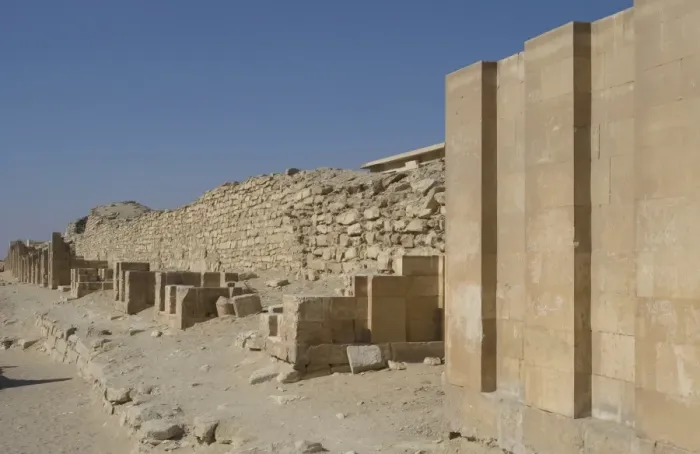 Framed Print : Egypt. Saqqara. Djosers complex. Limestone walls Framed Print : Egypt. Saqqara. Djosers complex. Limestone walls