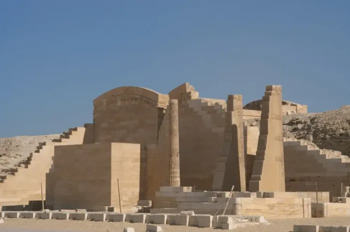 Framed Print : Egypt. Saqqara. Djosers complex. Temple of the three fluted Framed Print : Egypt. Saqqara. Djosers complex. Temple of the three fluted