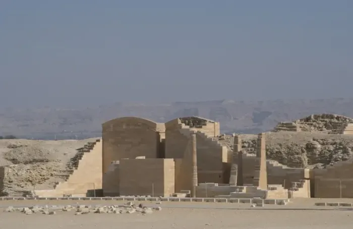 Framed Print : Egypt. Saqqara. Djosers complex. Temple of the three fluted Framed Print : Egypt. Saqqara. Djosers complex. Temple of the three fluted