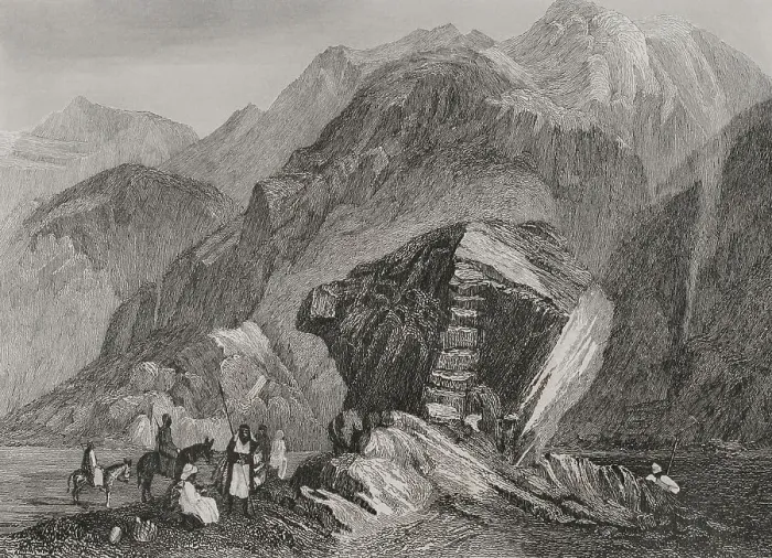 Framed Print : Egypt. Sinai Desert. Engraving by Emile Rouargue Framed Print : Egypt. Sinai Desert. Engraving by Emile Rouargue