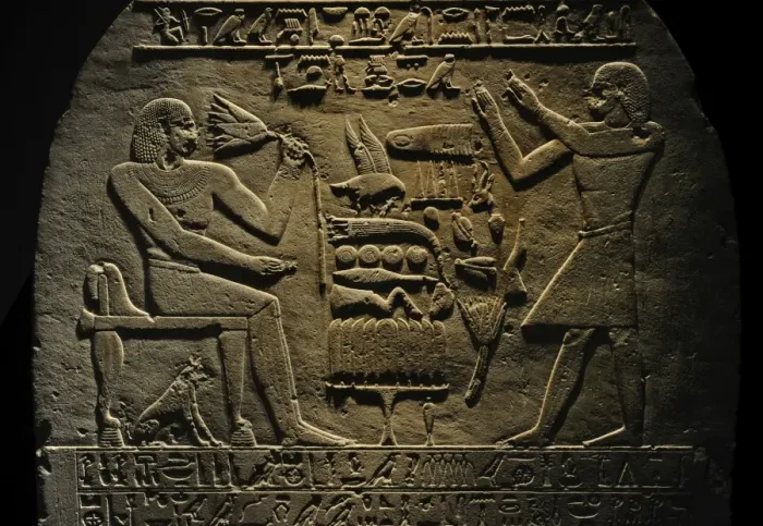 Framed Print : Egypt. Stele of General Intef (Antef). Detail. Carlsberg Gly Framed Print : Egypt. Stele of General Intef (Antef). Detail. Carlsberg Gly