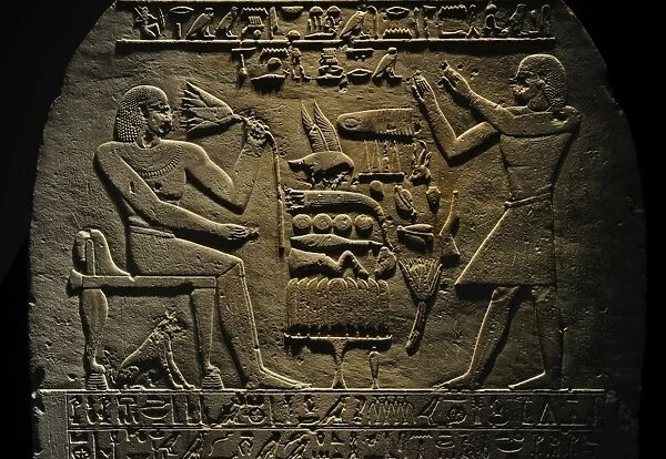 Egypt. Stele of General Intef (Antef). Detail. Carlsberg Gly