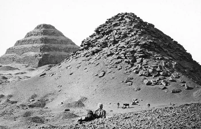 Framed Print : Egypt Stepped Pyramid of Saqqara Victorian period Framed Print : Egypt Stepped Pyramid of Saqqara Victorian period