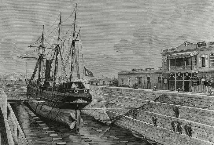Framed Print : Egypt, Suez. Dry dock, built by the Egyptian government Framed Print : Egypt, Suez. Dry dock, built by the Egyptian government