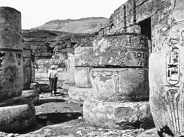 Egypt Temple of Medinet Habu Victorian period