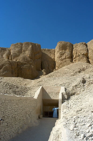 EGYPT. VALLEY OF THE KINGS In the rock walls are carved t