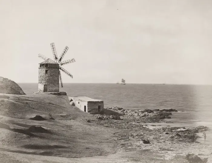 Framed Print : Egypt, windmill on a shore Framed Print : Egypt, windmill on a shore