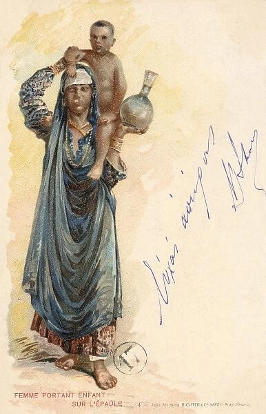 Egypt - Woman carrying a child