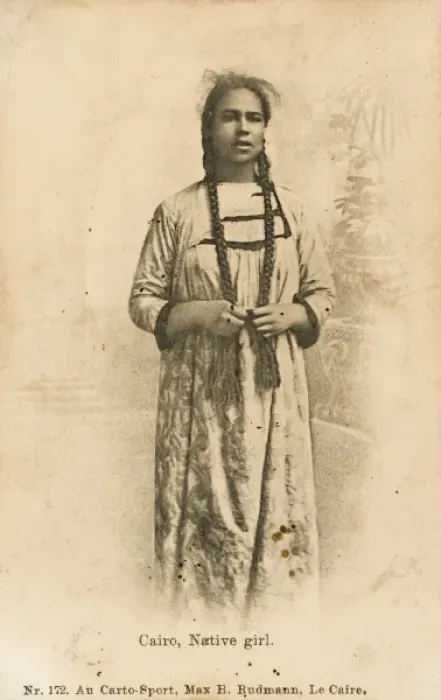 Framed Print : Egypt - Young Native Girl with Pigtails Framed Print : Egypt - Young Native Girl with Pigtails