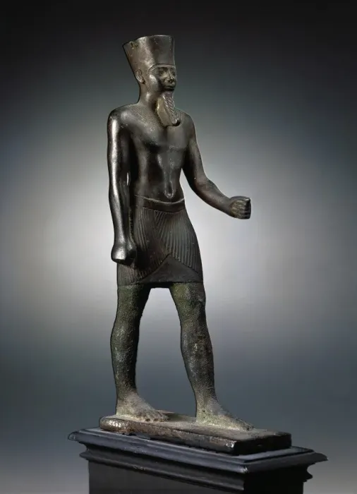 Framed Print : Egyptian Art. Bronze statuette depicting the god Amun Framed Print : Egyptian Art. Bronze statuette depicting the god Amun