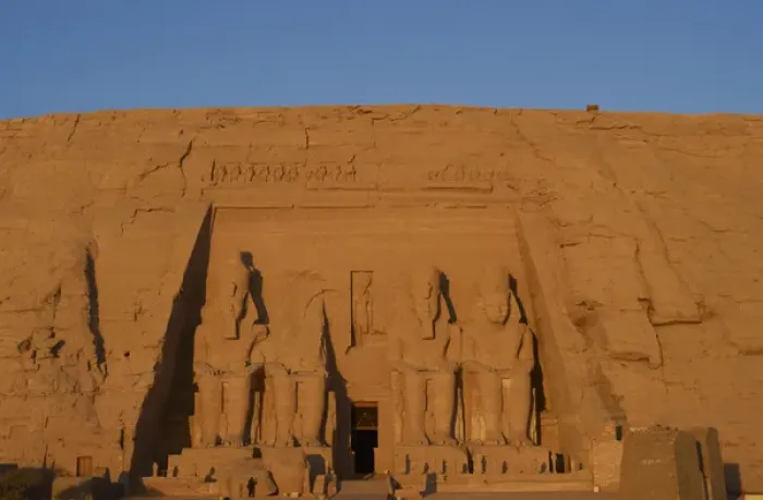 Framed Print : Egyptian art. Great Temple of Ramses II. Four colossal statu Framed Print : Egyptian art. Great Temple of Ramses II. Four colossal statu