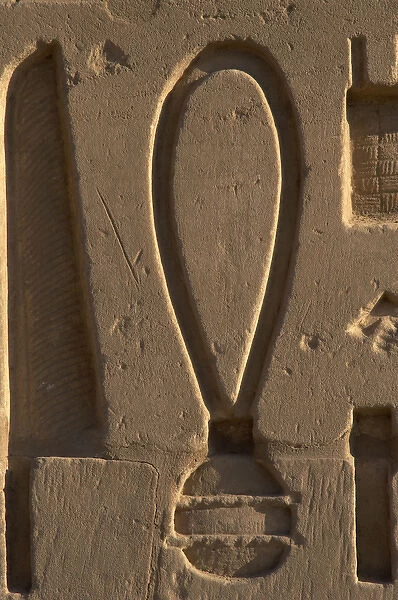 Egyptian Art. Karnak. Sa protective symbol. Relief