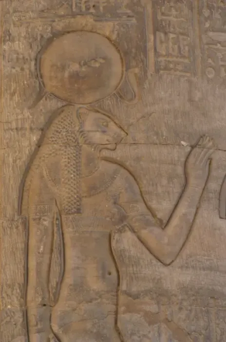 Framed Print : Egyptian Art. Temple of Kom Ombo. Sekhmet, the lion-headed g Framed Print : Egyptian Art. Temple of Kom Ombo. Sekhmet, the lion-headed g