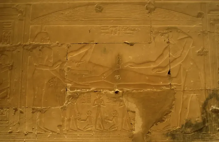 Framed Print : Egyptian Art. Temple of Seti I at Abydos. Resurrection of Os Framed Print : Egyptian Art. Temple of Seti I at Abydos. Resurrection of Os