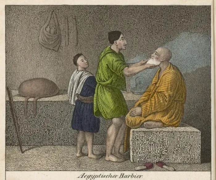 Framed Print : Egyptian Barber Framed Print : Egyptian Barber