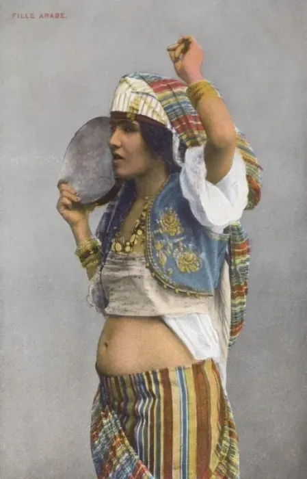 Framed Print : Egyptian Dancing Girl with tamborine Framed Print : Egyptian Dancing Girl with tamborine