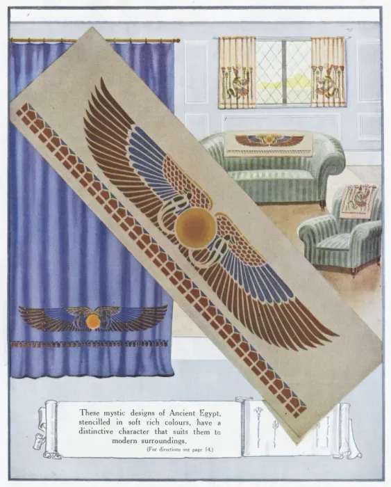Framed Print : Egyptian designs, Weldons Beautiful Needlework Framed Print : Egyptian designs, Weldons Beautiful Needlework