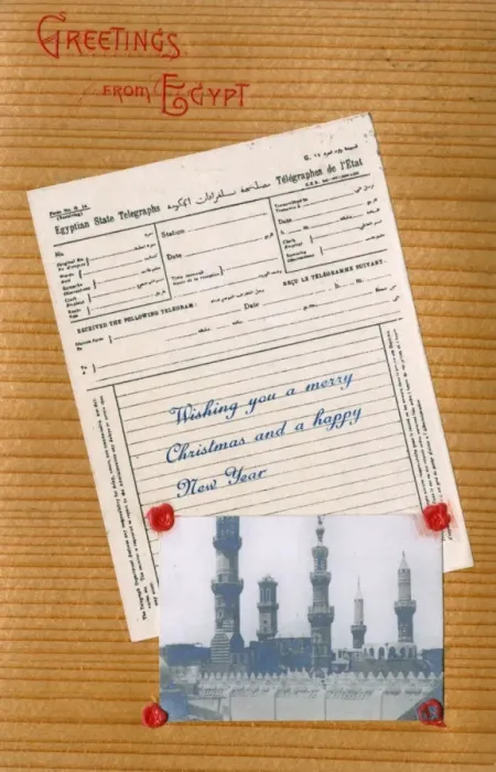 Framed Print : Egyptian Fantasy card - State Telegram and Al-Azhar Mosque Framed Print : Egyptian Fantasy card - State Telegram and Al-Azhar Mosque