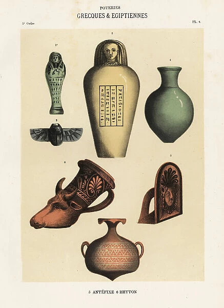 Egyptian and Greek pottery
