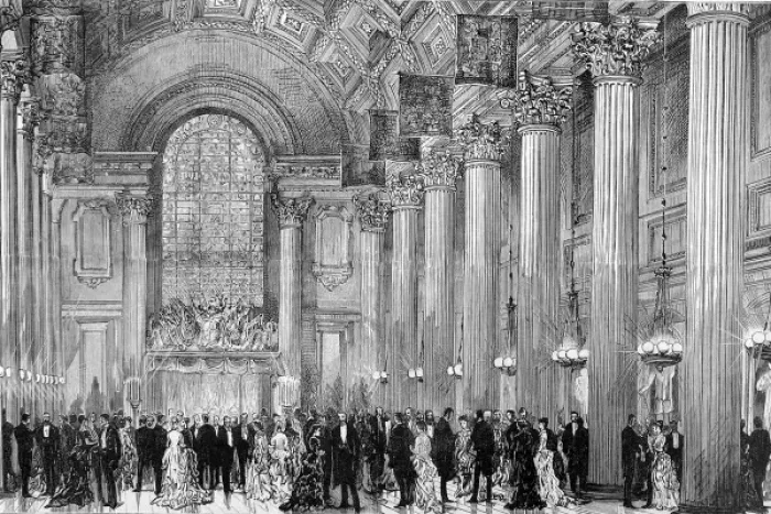 Framed Print : The Egyptian Hall, Mansion House, London, 1884 Framed Print : The Egyptian Hall, Mansion House, London, 1884