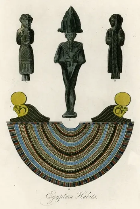 Framed Print : Egyptian jewellery & figurines