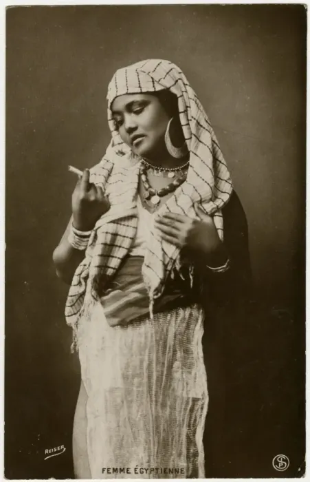 Framed Print : Egyptian Lady Smokes Framed Print : Egyptian Lady Smokes