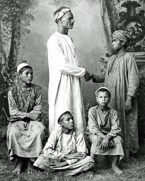 Egyptian man and boys