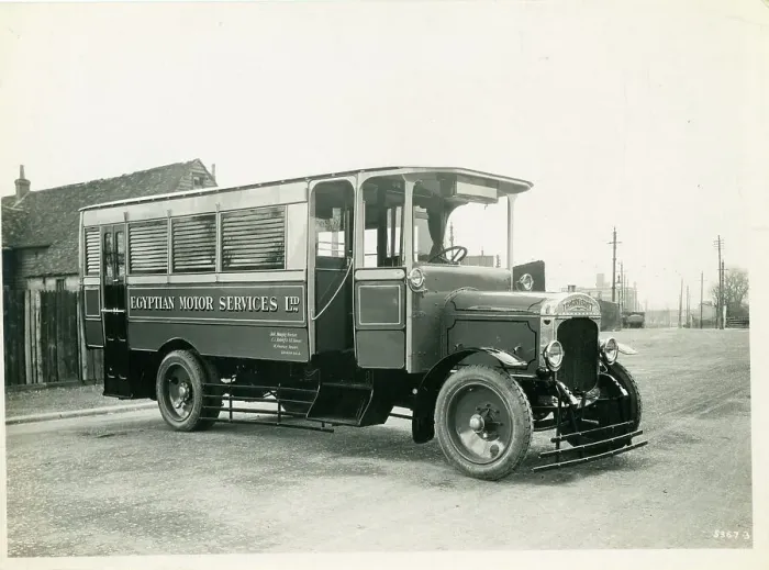 Framed Print : Egyptian Motor Services single decker 28 seater bus
