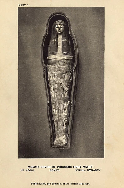 Egyptian Mummy in the British Museum, London - Hentmehit