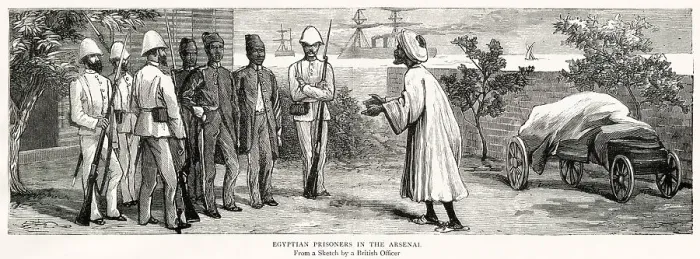 Framed Print : Egyptian prisoners in Arsenal, Alexandria Framed Print : Egyptian prisoners in Arsenal, Alexandria