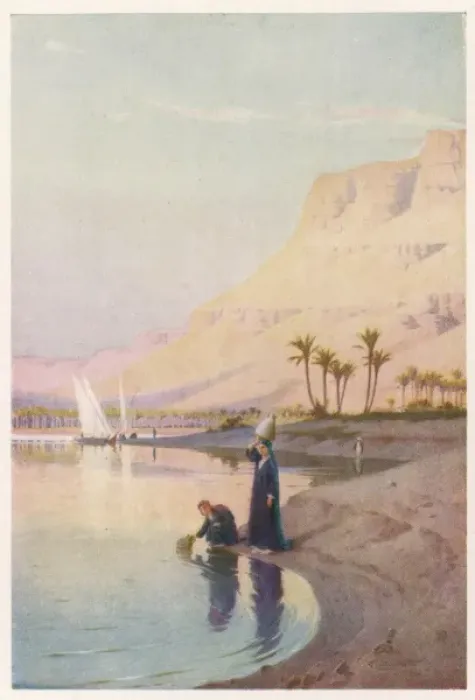 Framed Print : Egyptian River Scene Framed Print : Egyptian River Scene