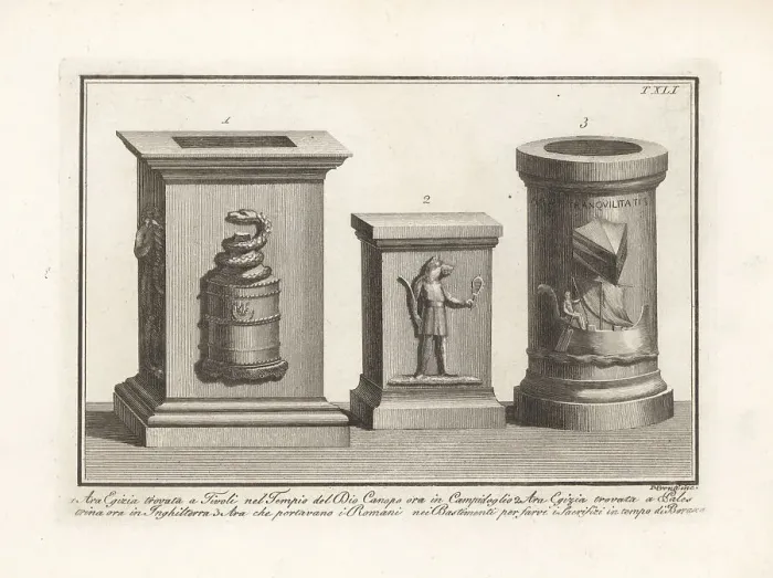 Framed Print : Egyptian and Roman altars Framed Print : Egyptian and Roman altars