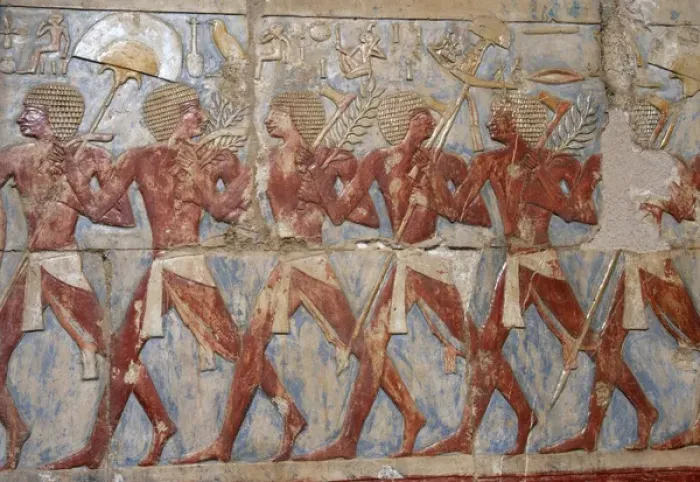 Framed Print : Egyptian soldiers in the expedition to the Land of Punt. Te Framed Print : Egyptian soldiers in the expedition to the Land of Punt. Te